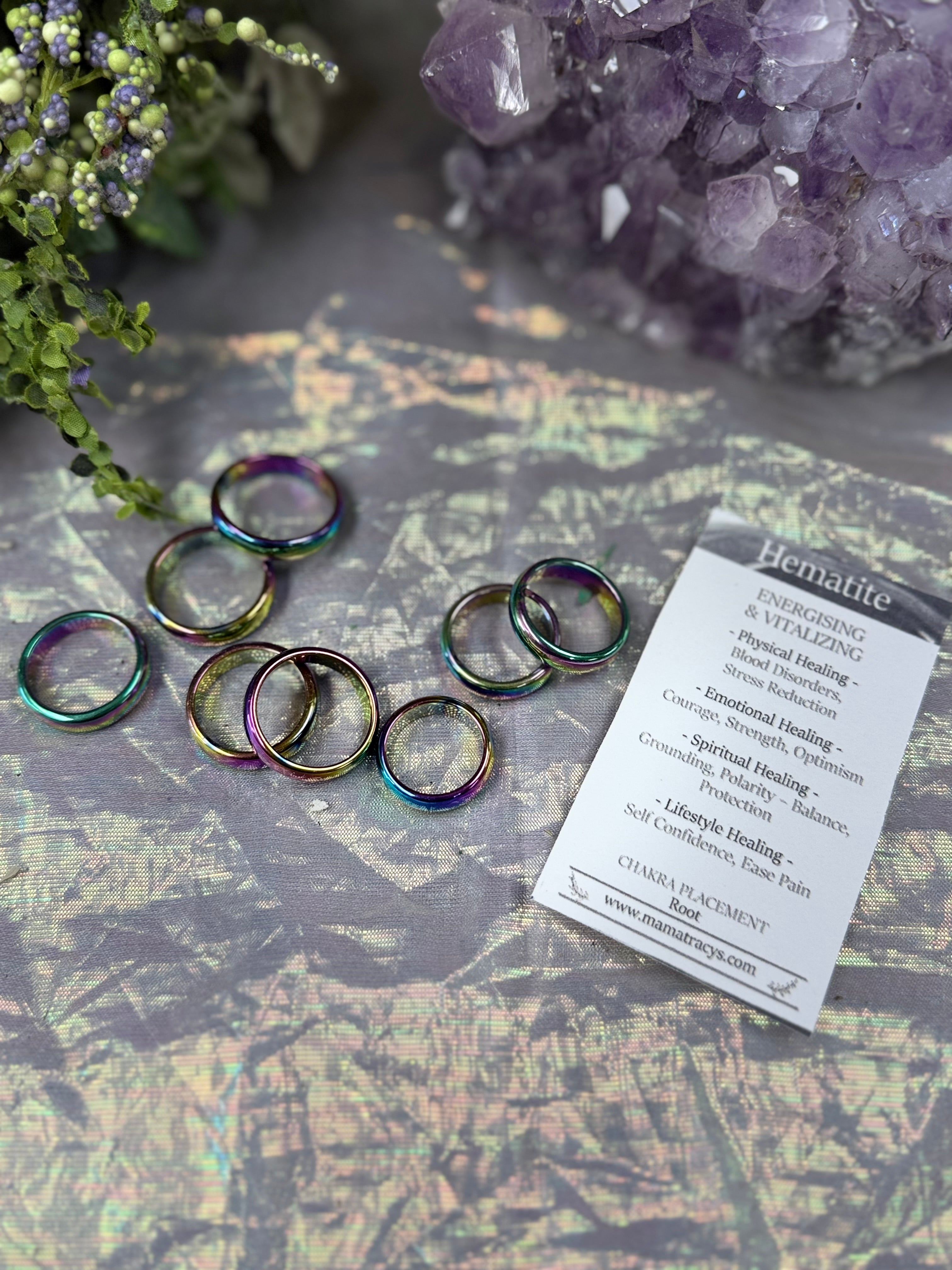 Rainbow Hematite Ring