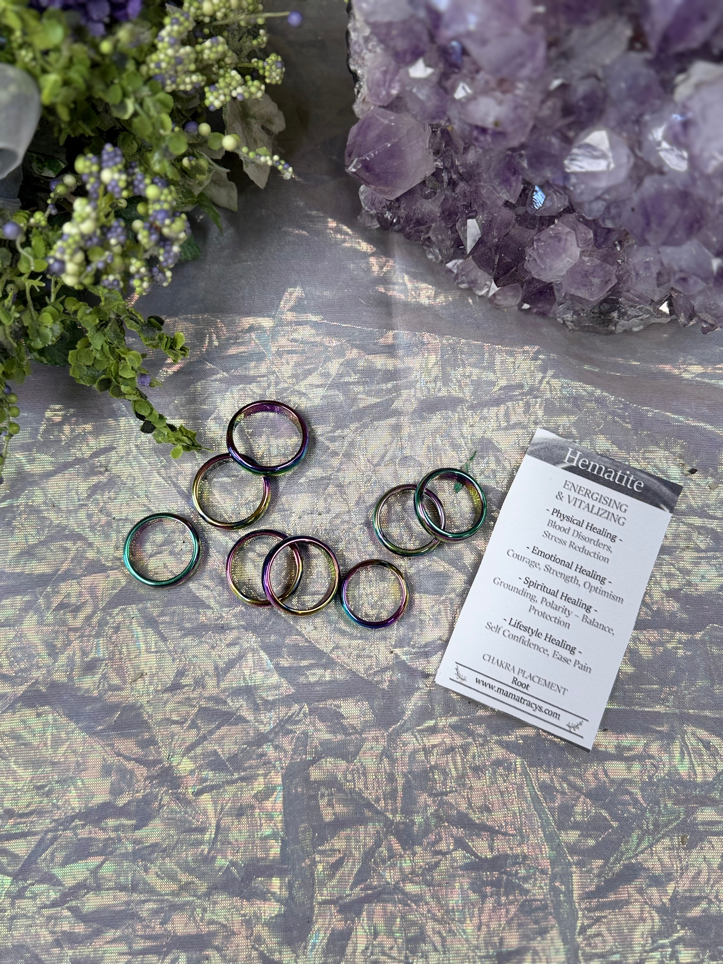 Rainbow Hematite Ring